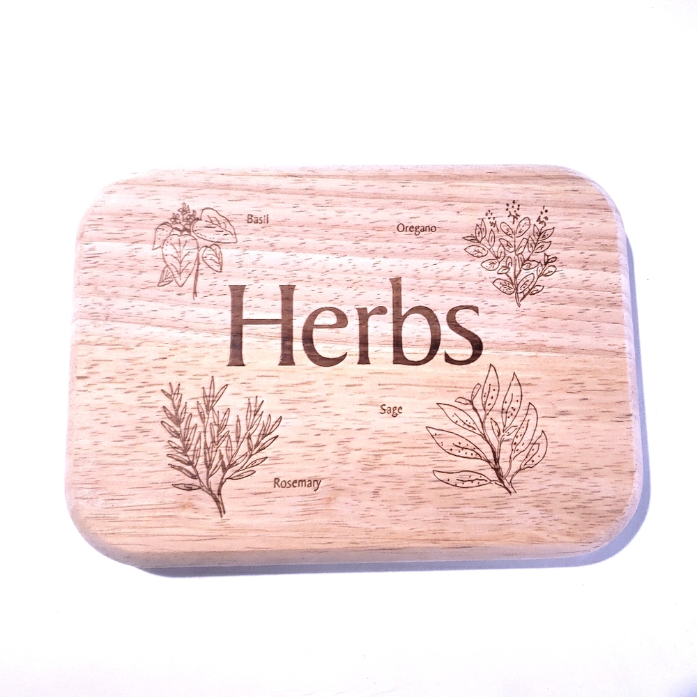 NWOT Cutting Board for Herbs Small Wooden